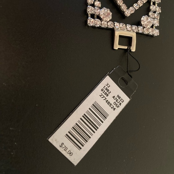 Cache bracelet with rhinestones silver tone - Picture 2 of 3